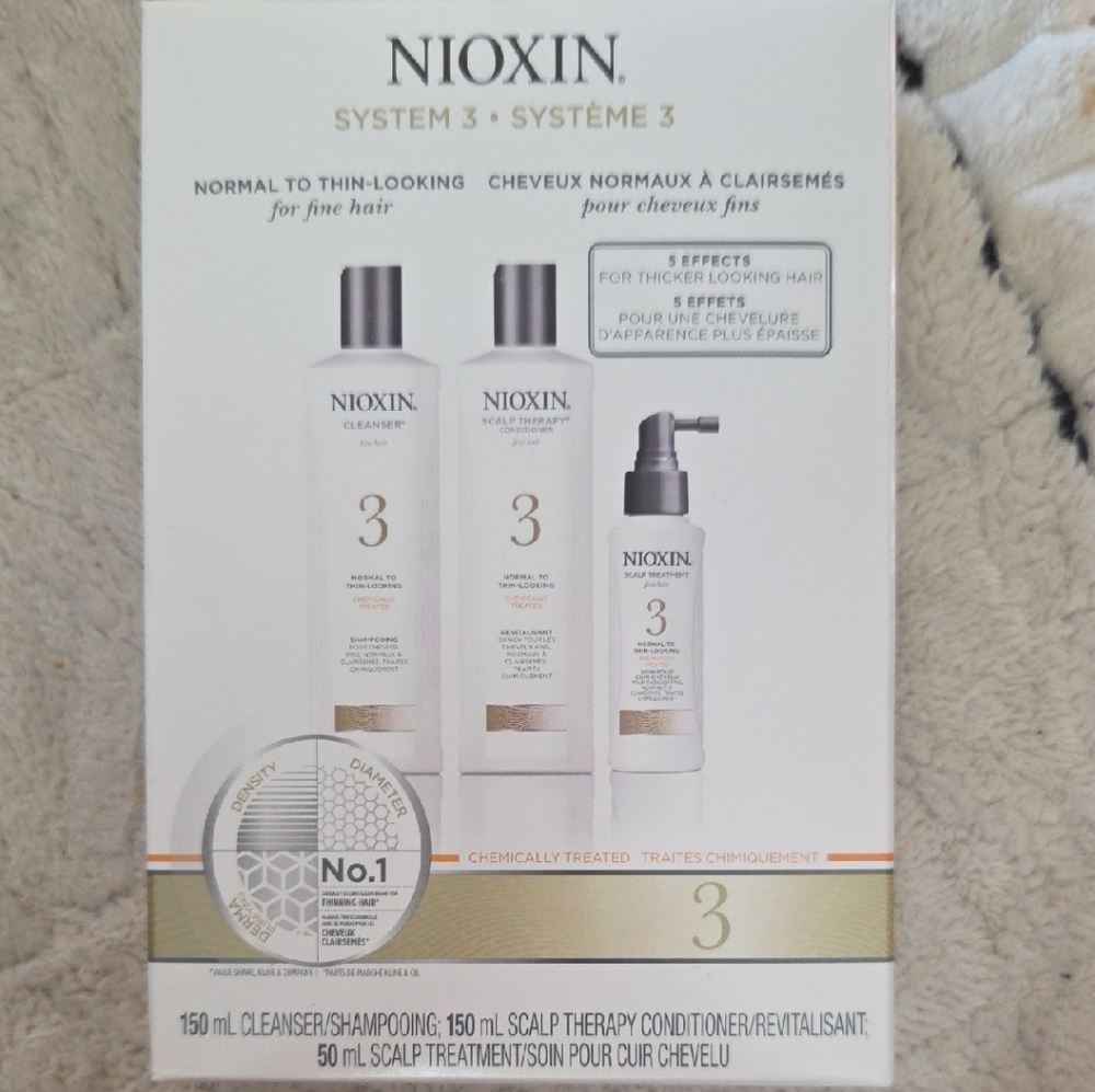 System 3 Kit - White and Gold Hair Care Set for Thinning Hair